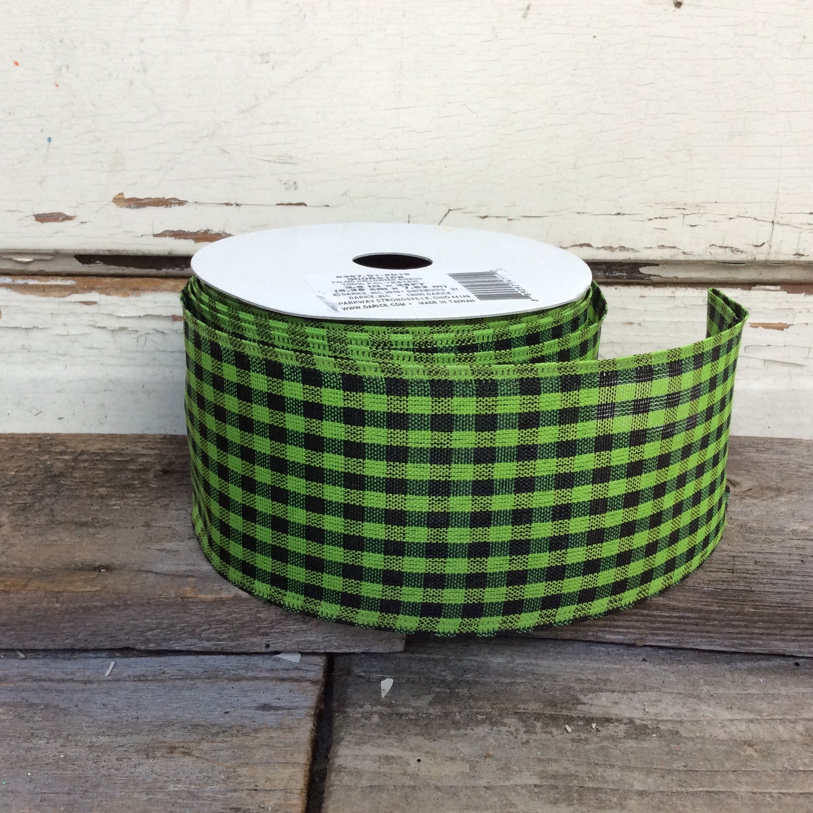 Darice Craft Supply Plaid Halloween Fabric Wreath Ribbon 25ft x 2.5inch