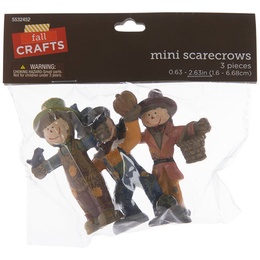 HL Fall Craft Decor - Miniature Resin Harvest Gnomes 3pc Set