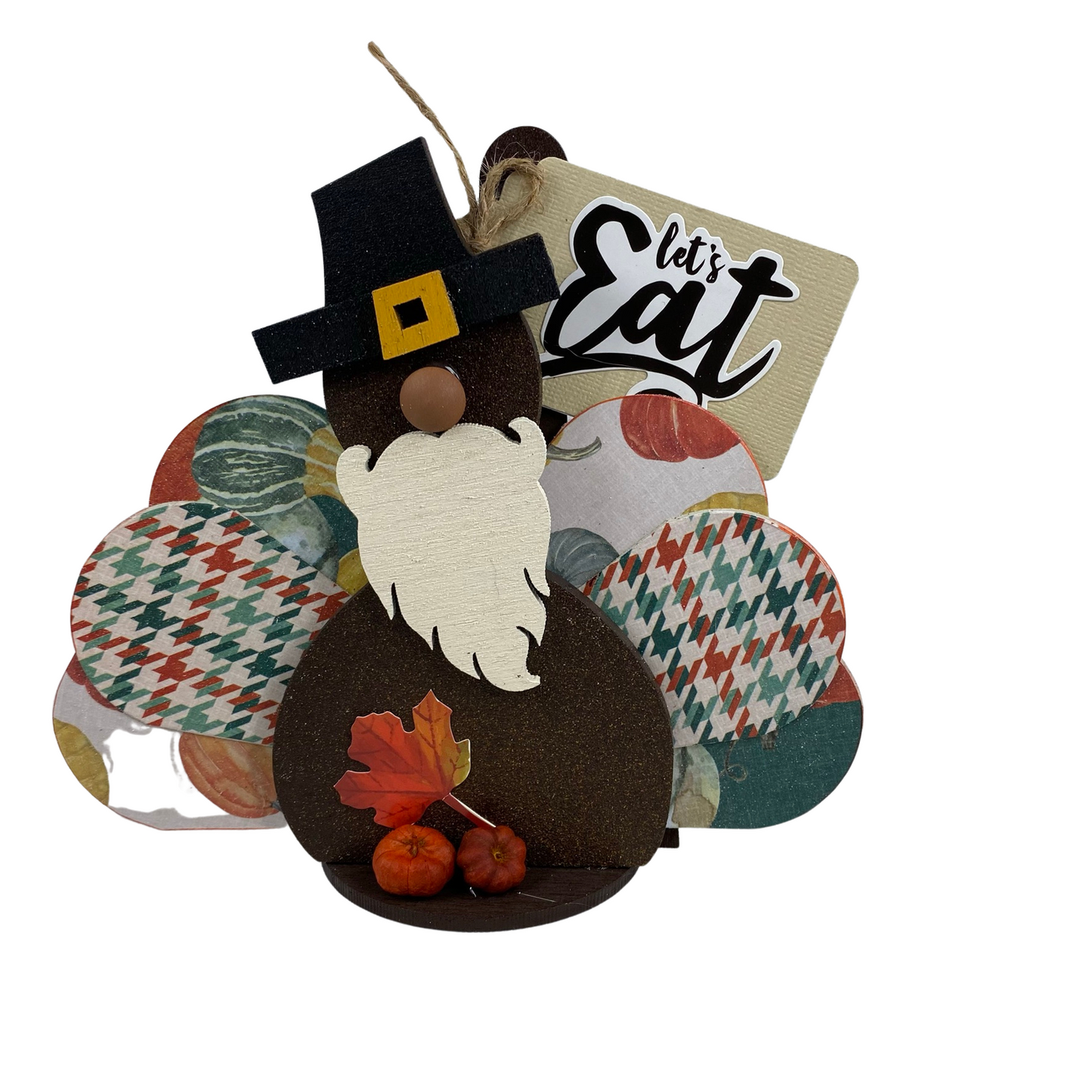 AGD Fall Decor - Fall Decor - Let's Eat Turkey Gnome Sitter