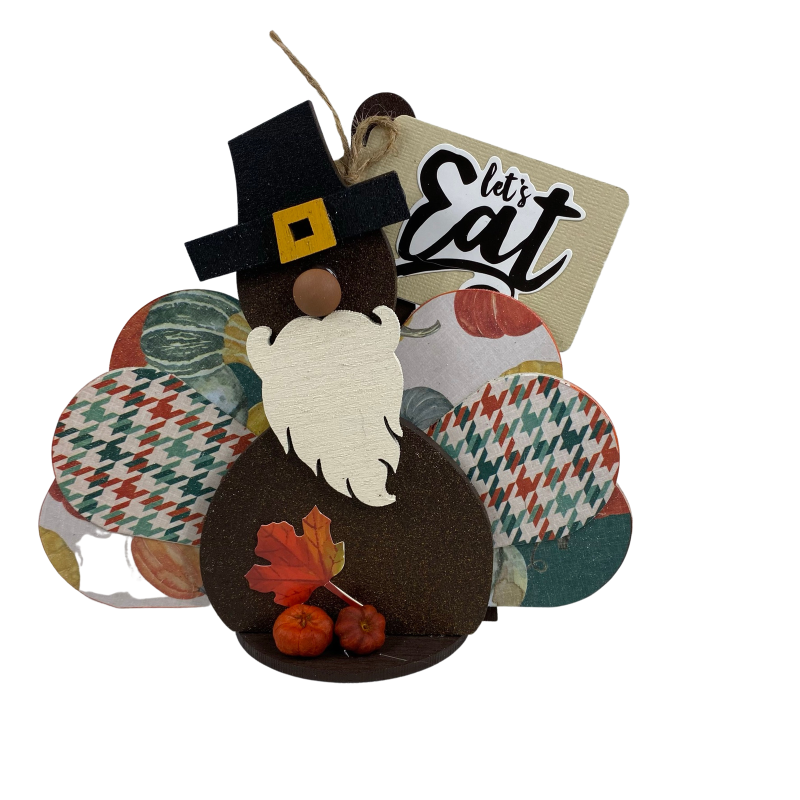 AGD Fall Decor - Fall Decor - Let's Eat Turkey Gnome Sitter