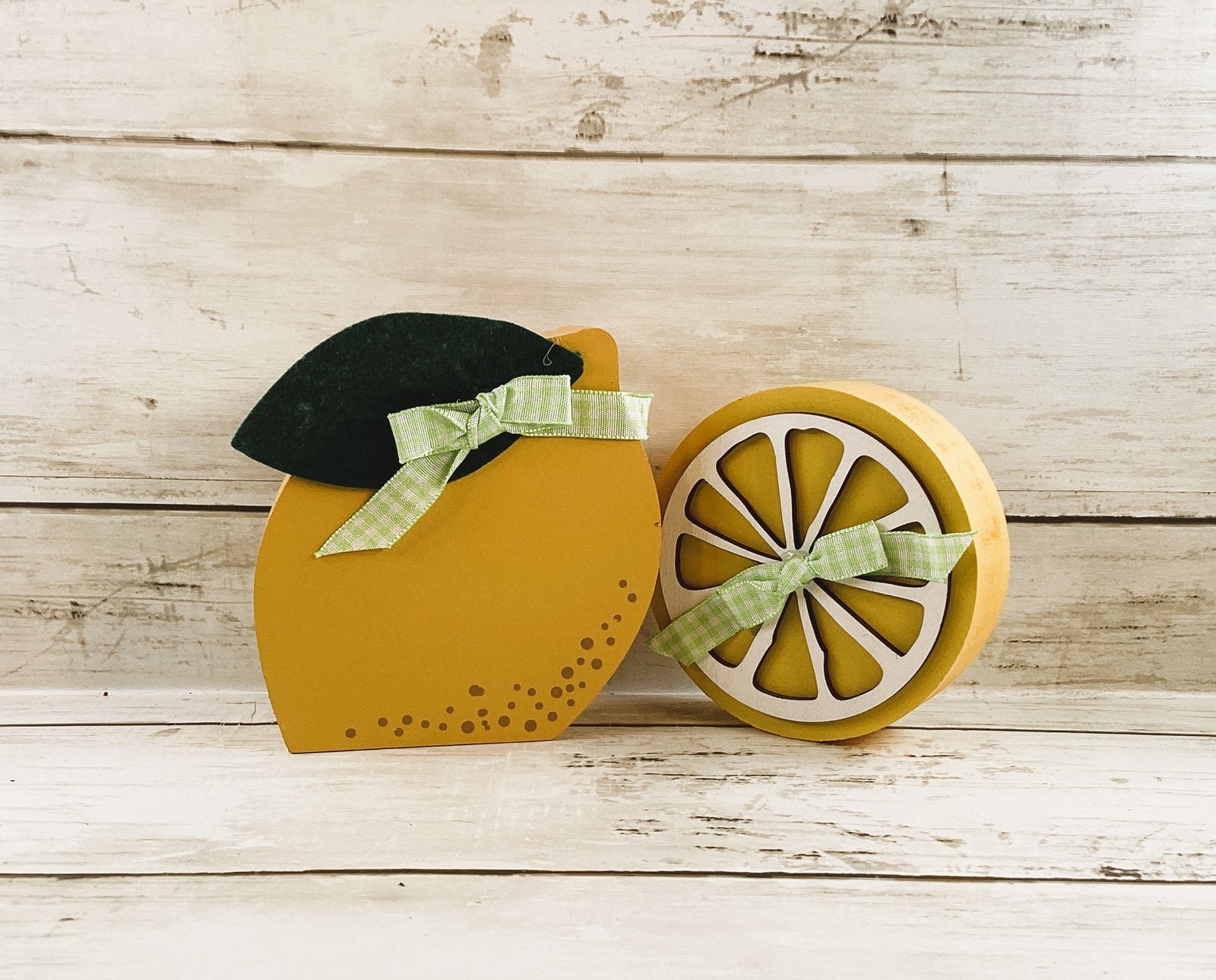 Summer Decor - Chunky Lemon Booth Stand Tier Tray 4pc Set