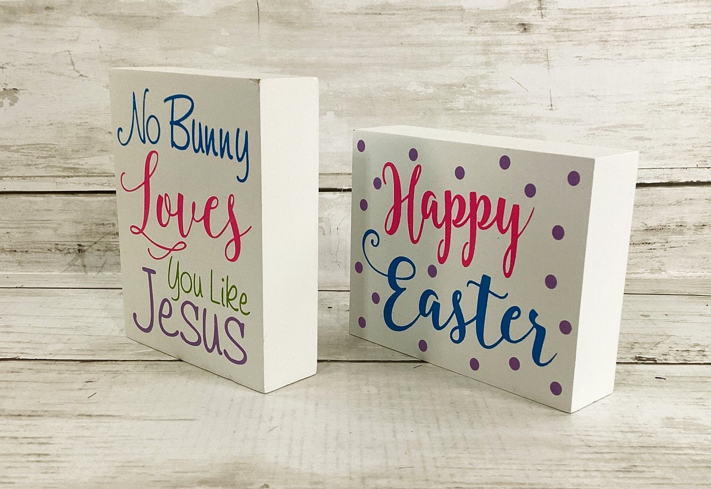 HL Easter Decor - No Bunny Loves Like Jesus Tier Block Sign 2pc