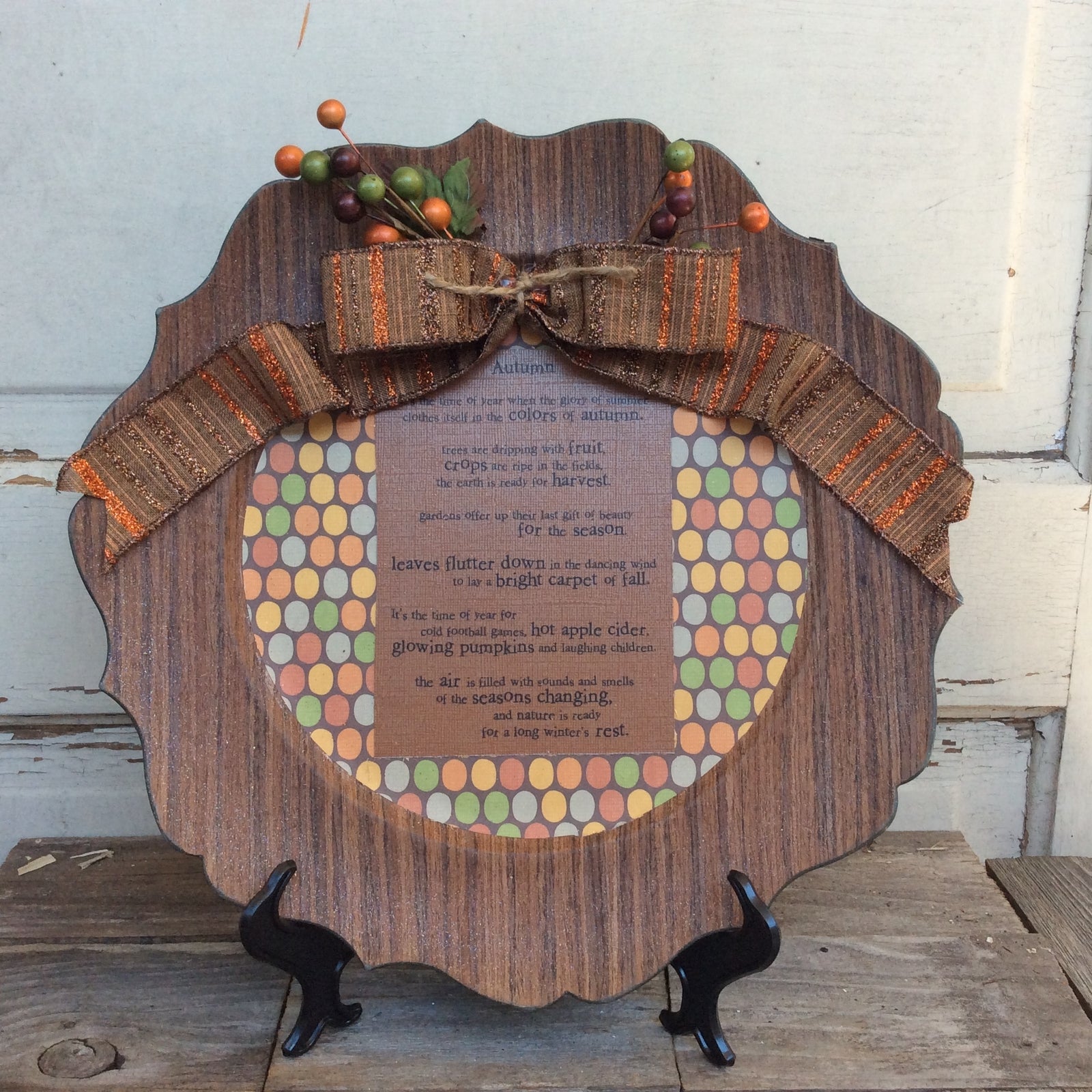 AGD Fall Decor - Autumn Poem Decorative Plate