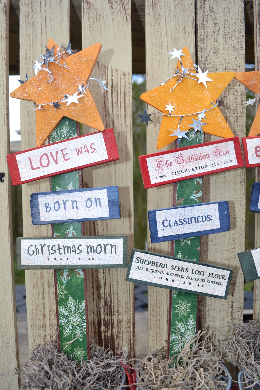 AGD CHRISTmas Decor - Prim Bethlehem Stable - PSP #1 4pc. Set