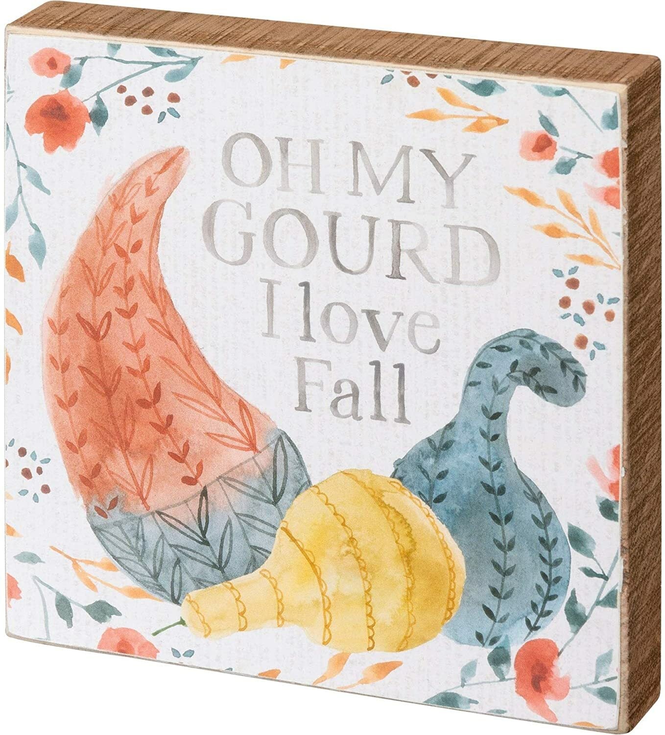 PBK Fall Decor - Oh My Gourd I Love Fall Block Sign