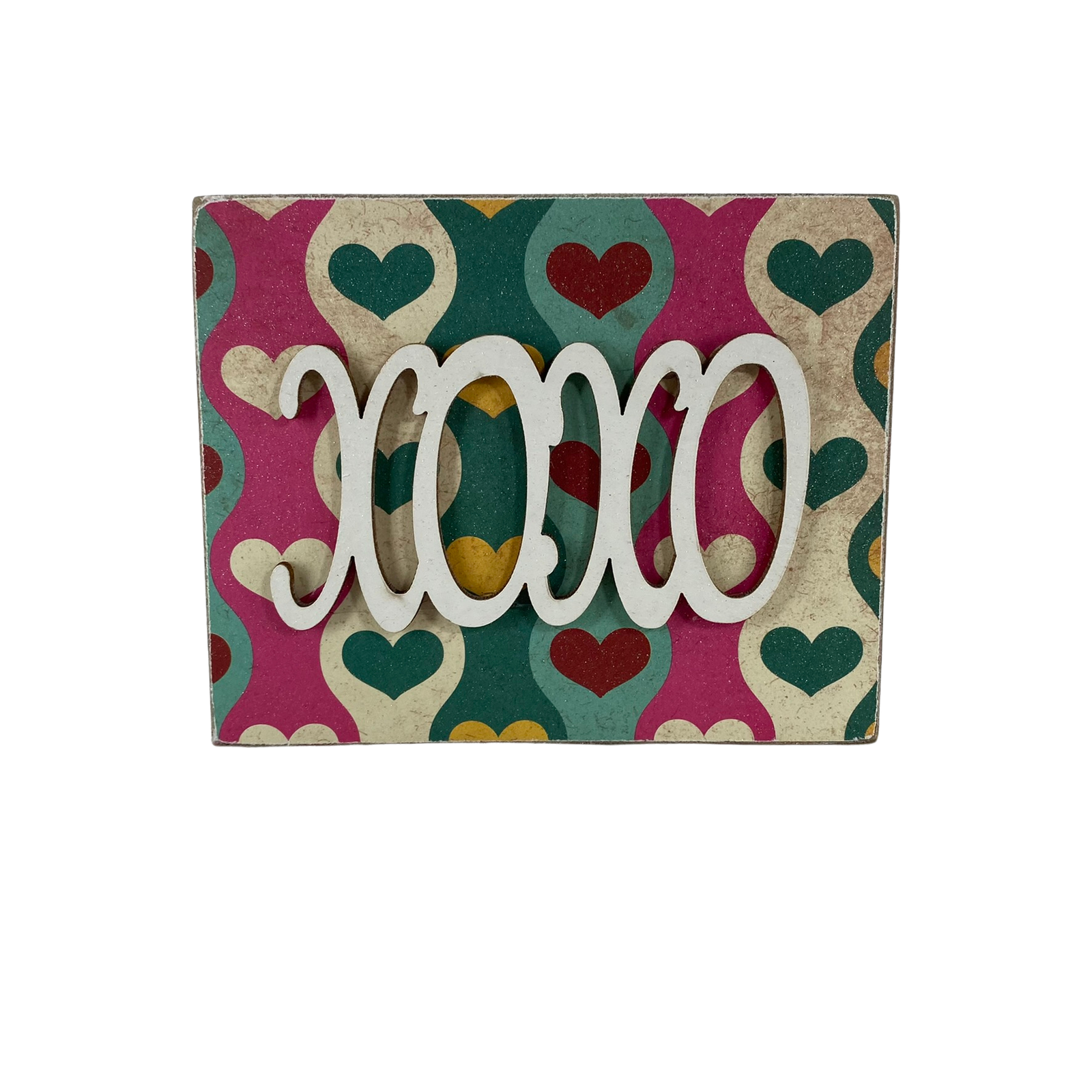 AGD Valentines Decor - Love & XOXO Reversible Block Sign
