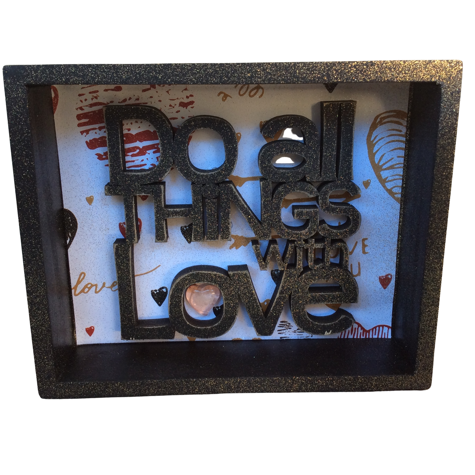 AGD Valentines Decor - Do All Things Love Lives Here Box Signs 2pc