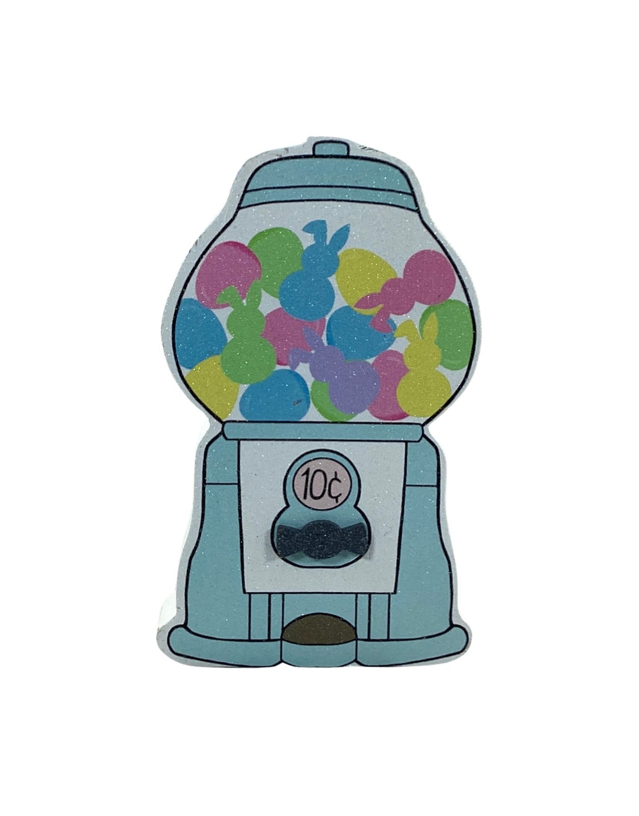 AGD Easter Decor - MDF Gumball Machine and Pom Pom Bunny Tier Tray 3pc