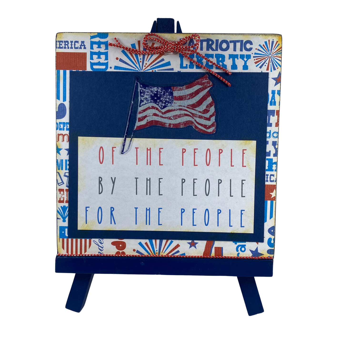 AGD Patriotic Decor - Of By For The People Easel Display