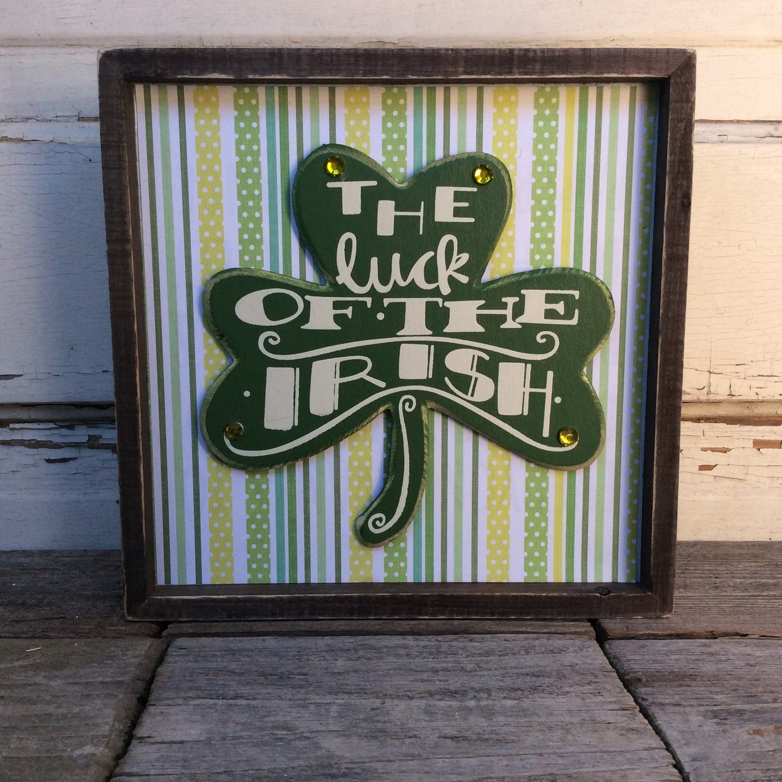 AGD St Patricks Decor - The Luck of the Irish Box Sign