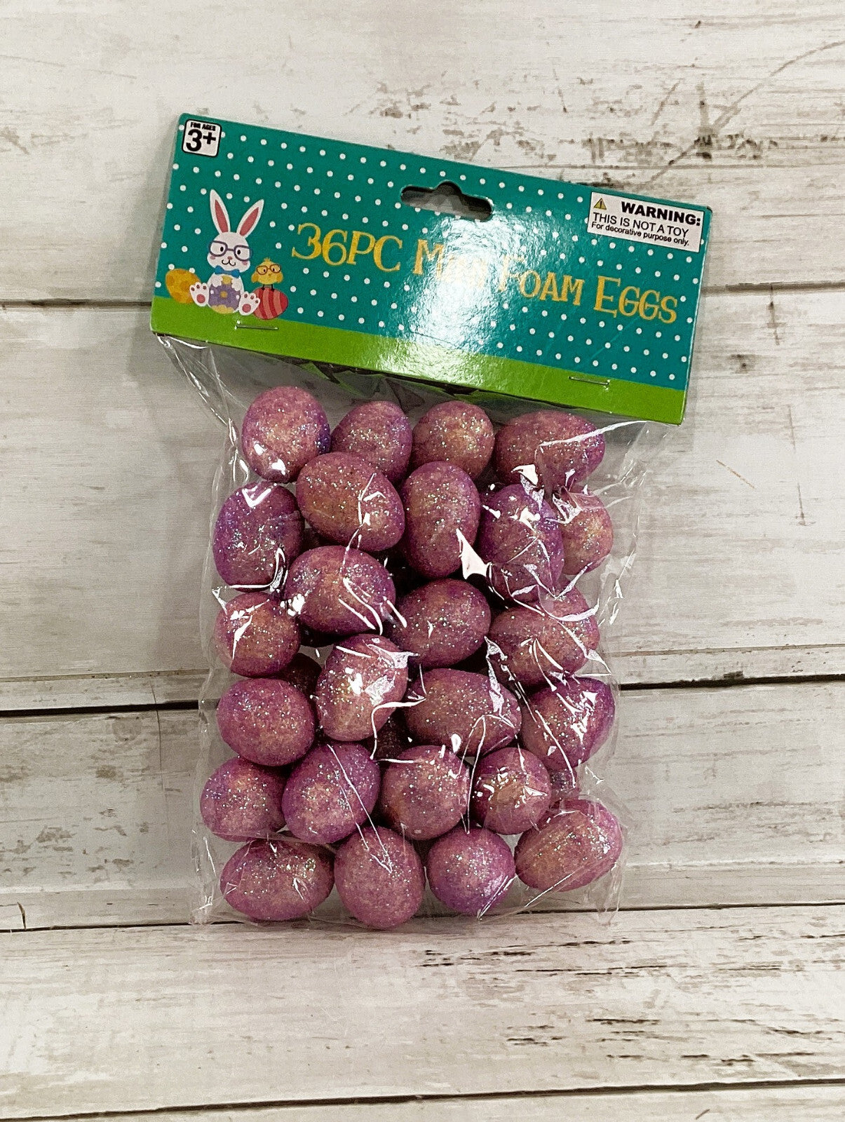 DT Easter Craft Supply - Small Foam Glitter Eggs 36pc