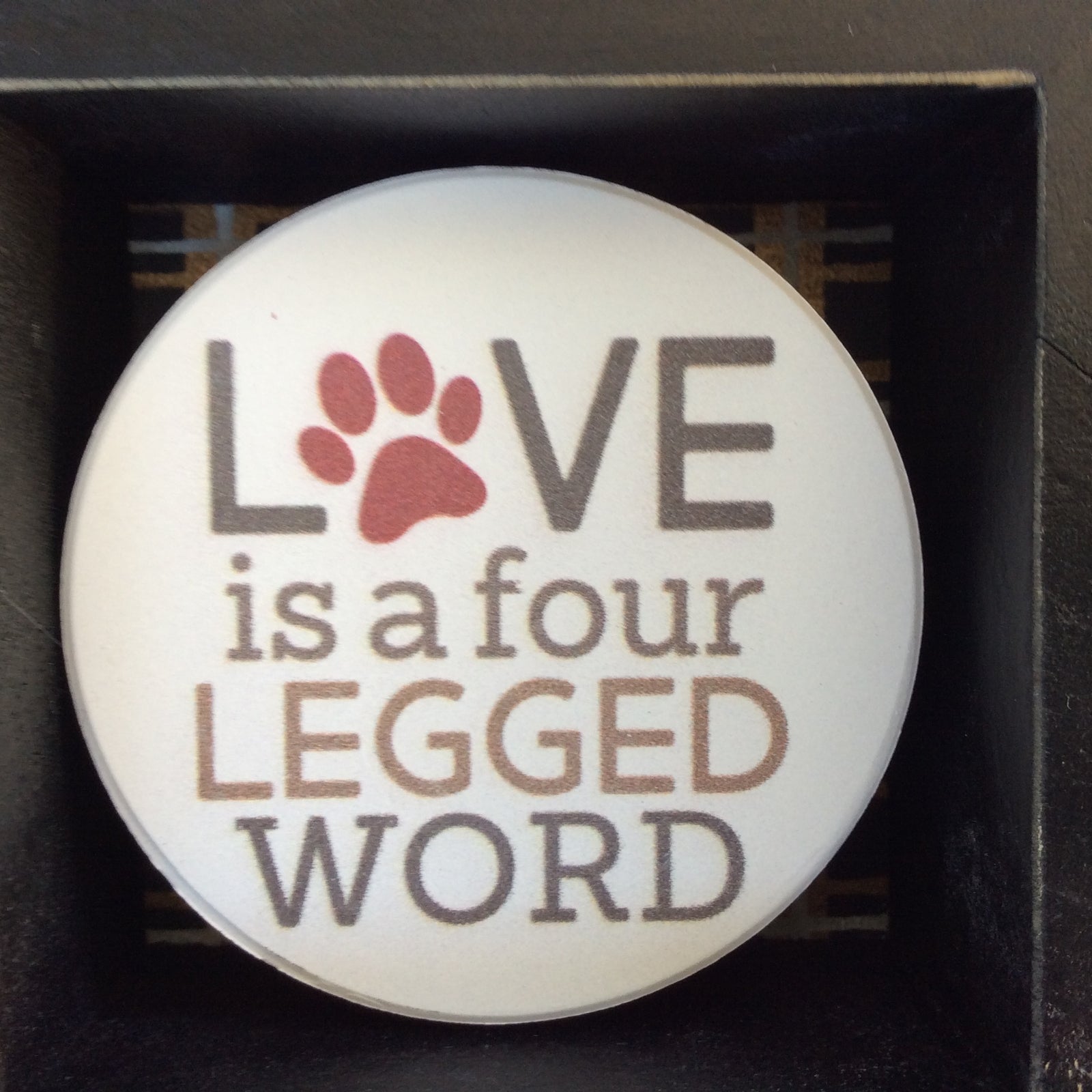 AGD Valentines Decor - Love Four Legged Word Dog Box Sign