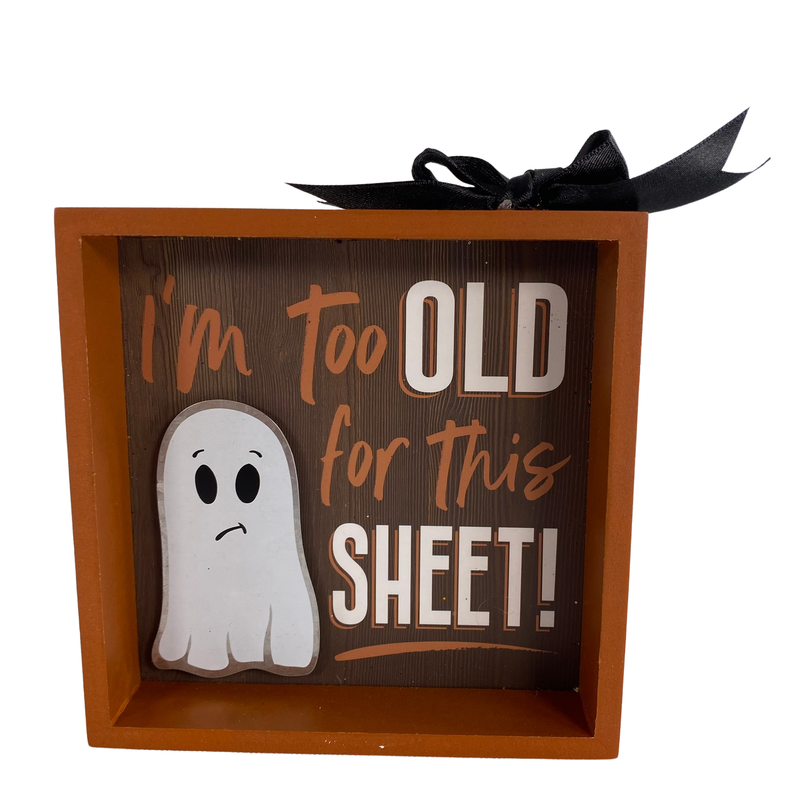 AGD Halloween  Decor - Ghost Witch Tiered Tray Signs 2pc Set