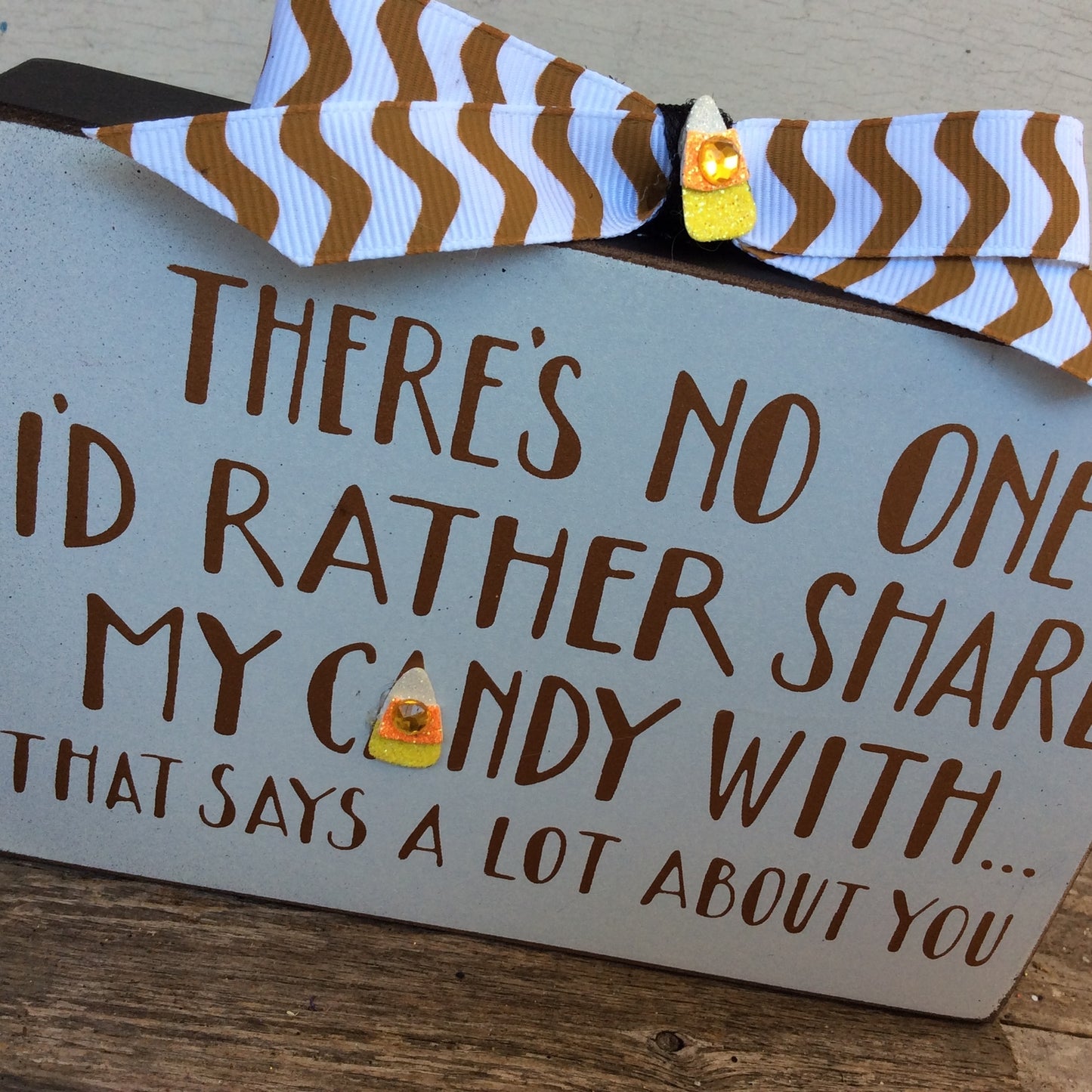 AGD Halloween Decor - Share My Candy With You Block Sign