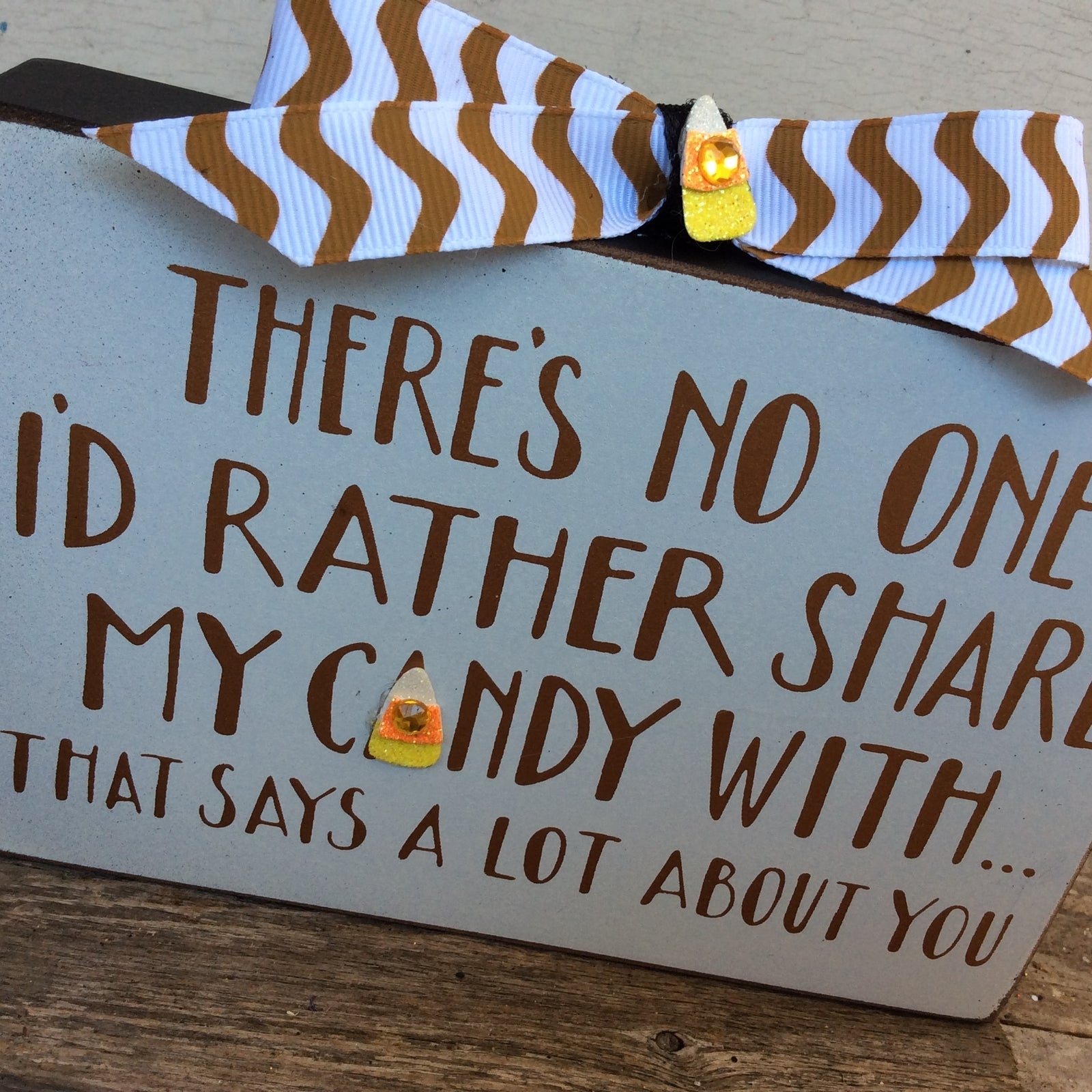 AGD Halloween Decor - Share My Candy With You Block Sign
