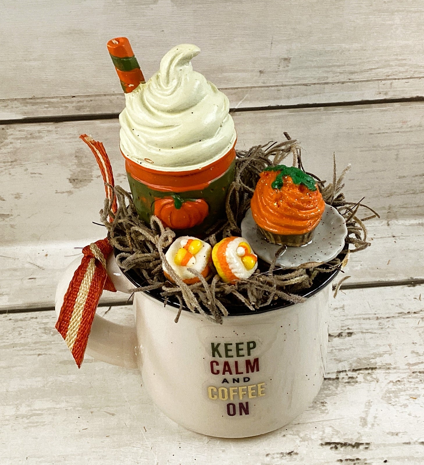AGD Fall Decor - Fairy Garden Pumpkin Spice Latte Espresso Mug