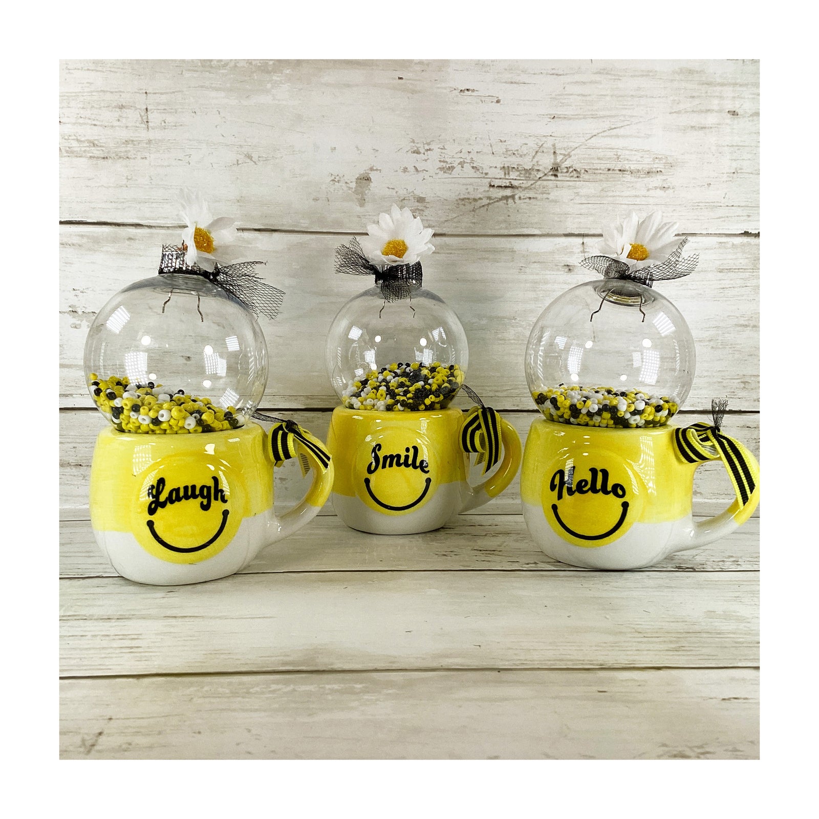 AGD Summer Decor - Happy Face Hello Laugh Smile Espresso Shaker Cups