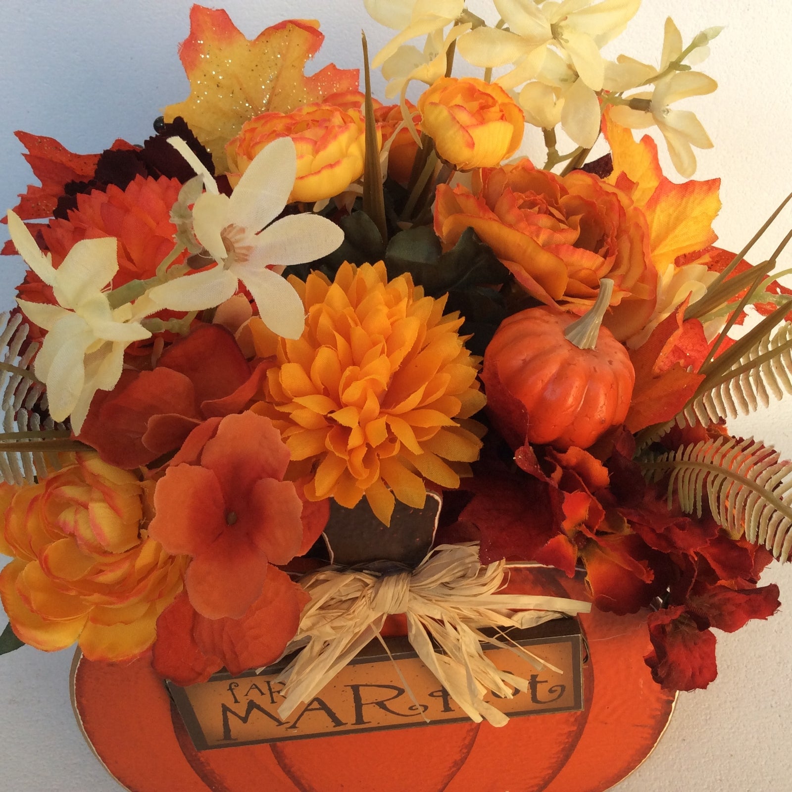 AGD Fall Decor - Farm Market Pumpkin Artificial Floral Display
