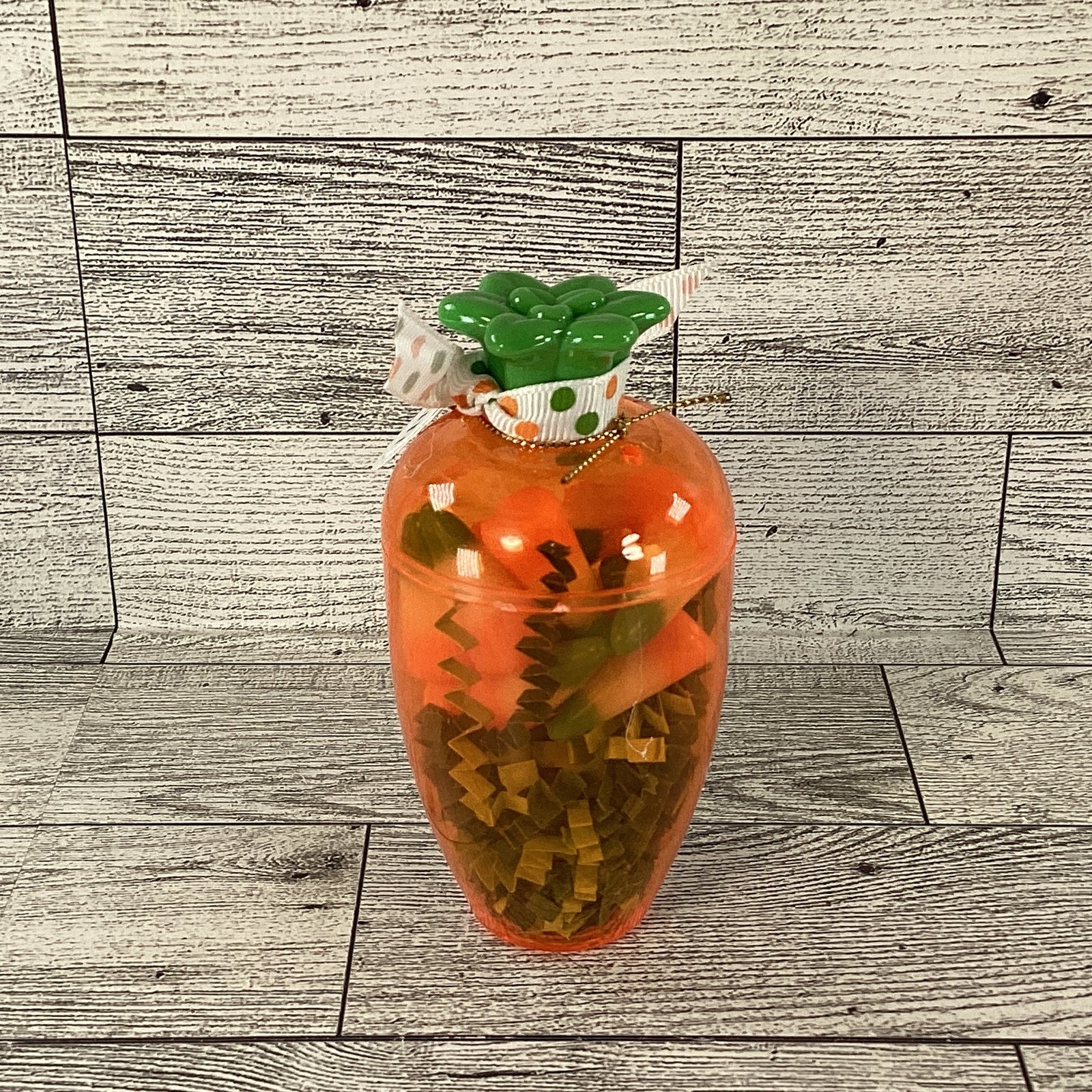 AGD Easter Decor -  Carrot Filled Fake Candy Corn Carrot Cake Shaker Sitter