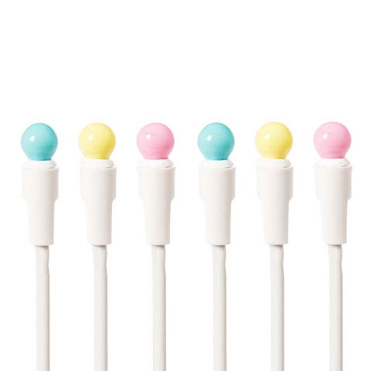 Darice Deco String Lights - Pink Blue Yellow Pastel Globe White Cord 17.5ft