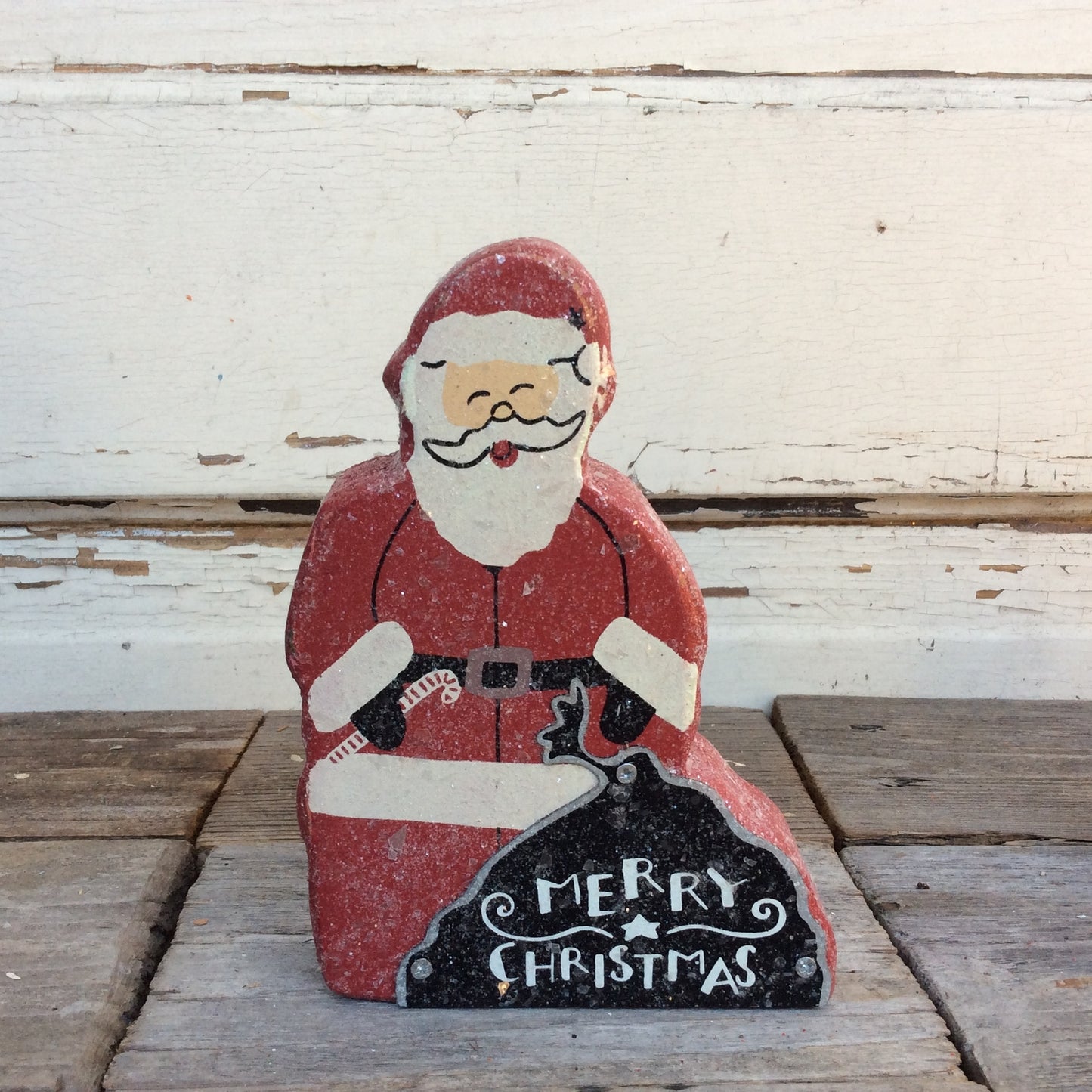 AGD Christmas Decor - Oh What Fun! Prim Wood Sleigh Display