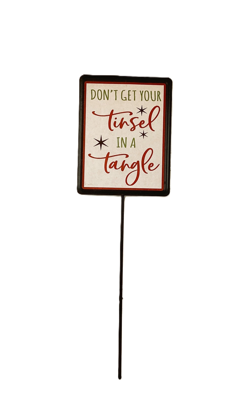 WM Christmas Decor - Photo Booth Tinsel Tangle Floral Pick Sign