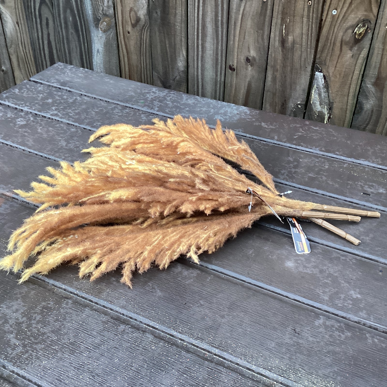 Michaels Halloween Craft Supply - Copper Gold Pampas Floral Stems 3pc