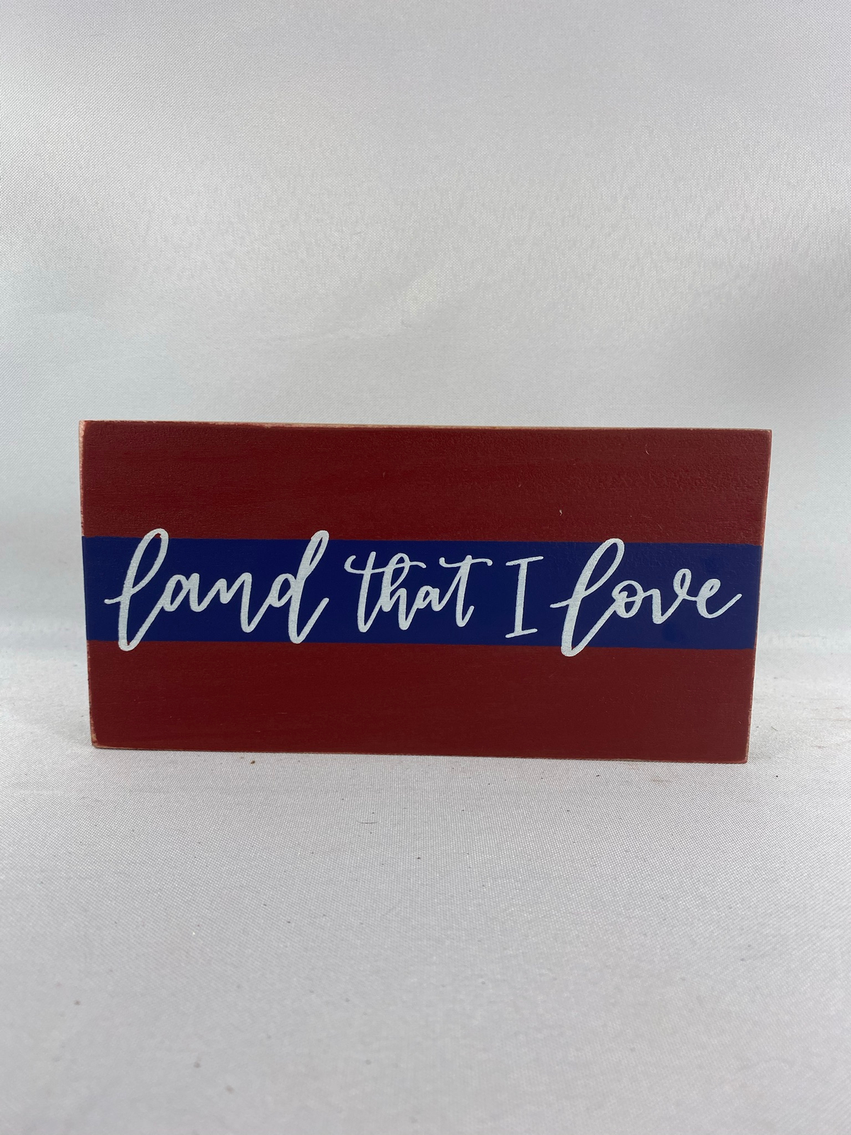 PBK Patriotic Decor - Prim Land That I Love Wood Box Sign