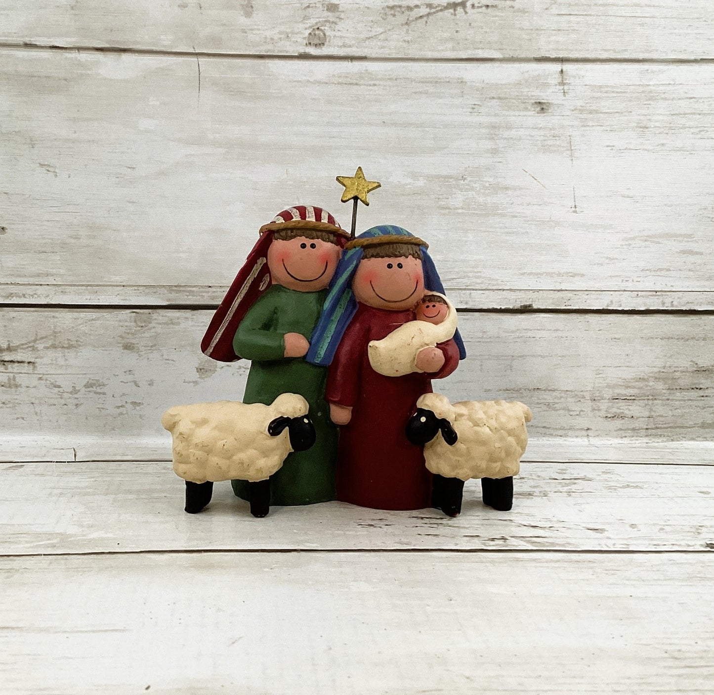 Blossom Bucket Christmas Decor - Holy Family Nativity by Suzi