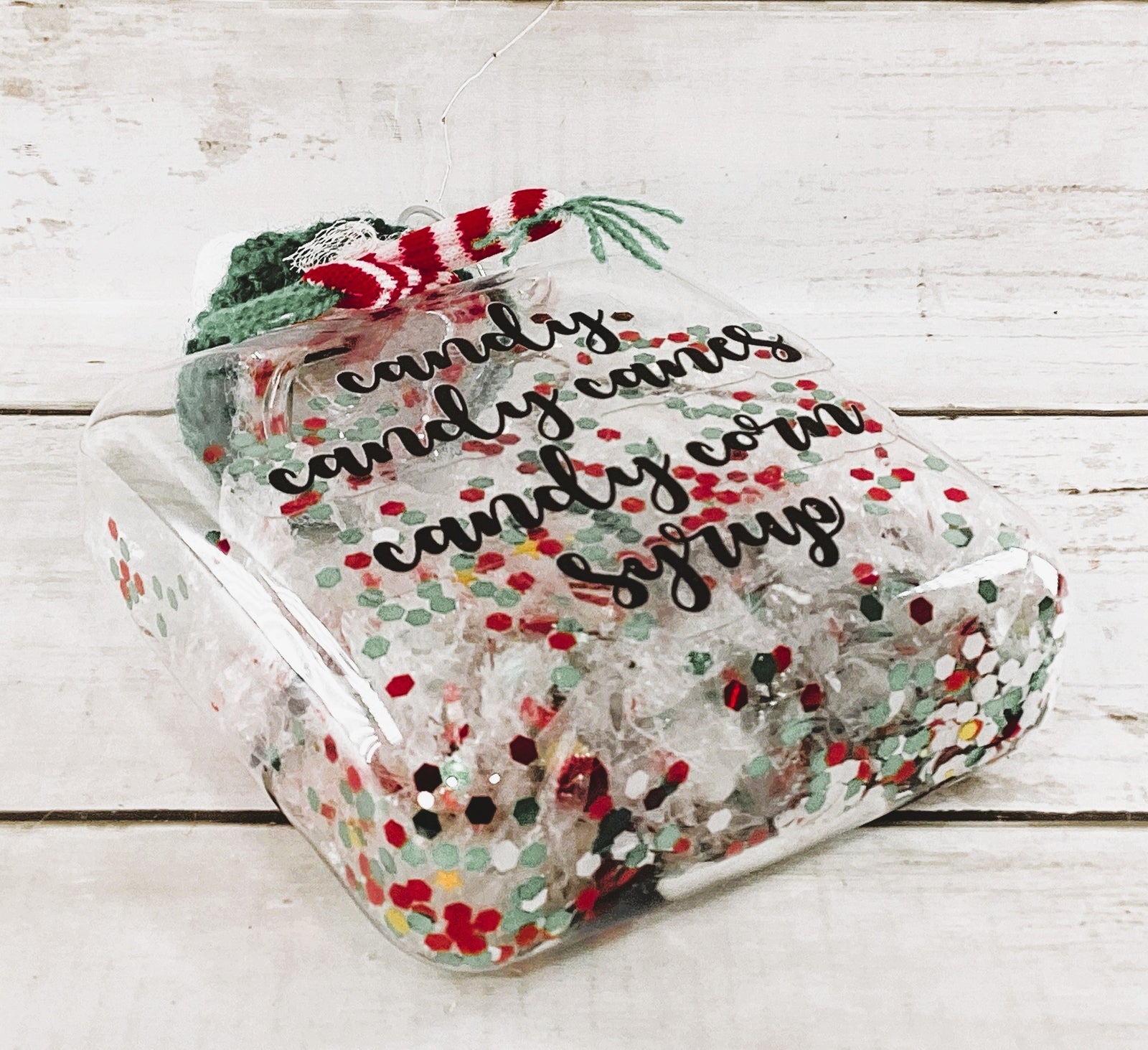 AGD Christmas Decor - Elf Candy Cane Corn Syrup Fillable Ornament