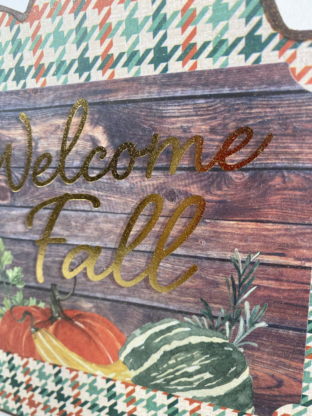 AGD Fall Decor - Reversible Blessings Welcome Fall Chunky Wood Turkey Sign