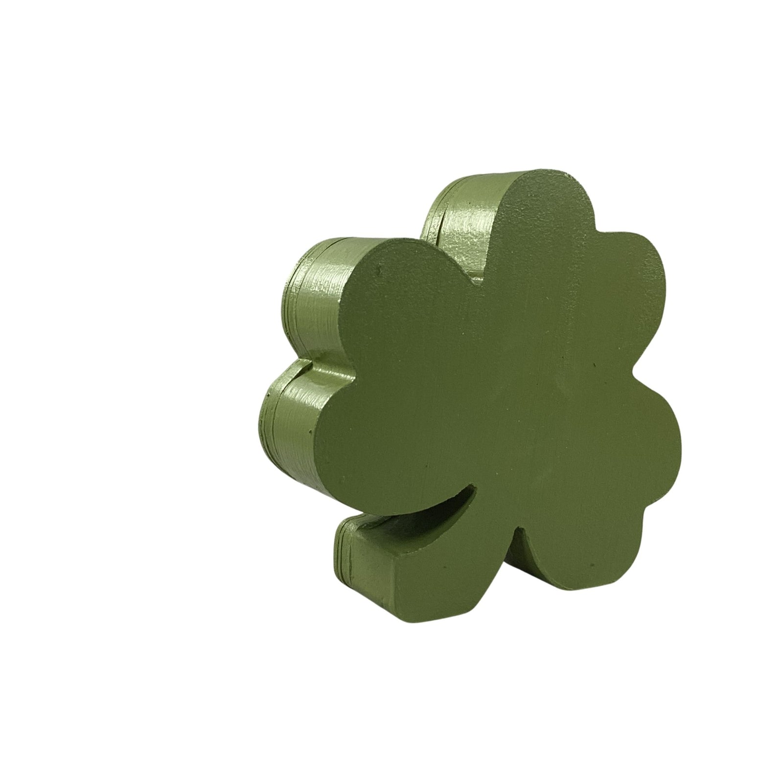 AGD St Patrick Decor -  Shamrock Chunky Wood Shaker Sitter