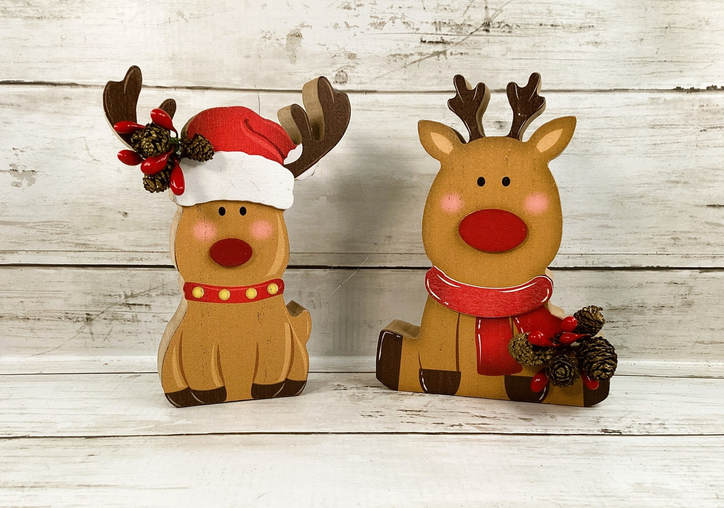 AGD Christmas Decor - Carrots for Reindeer Chunky Wood Sitters Sign 3pc