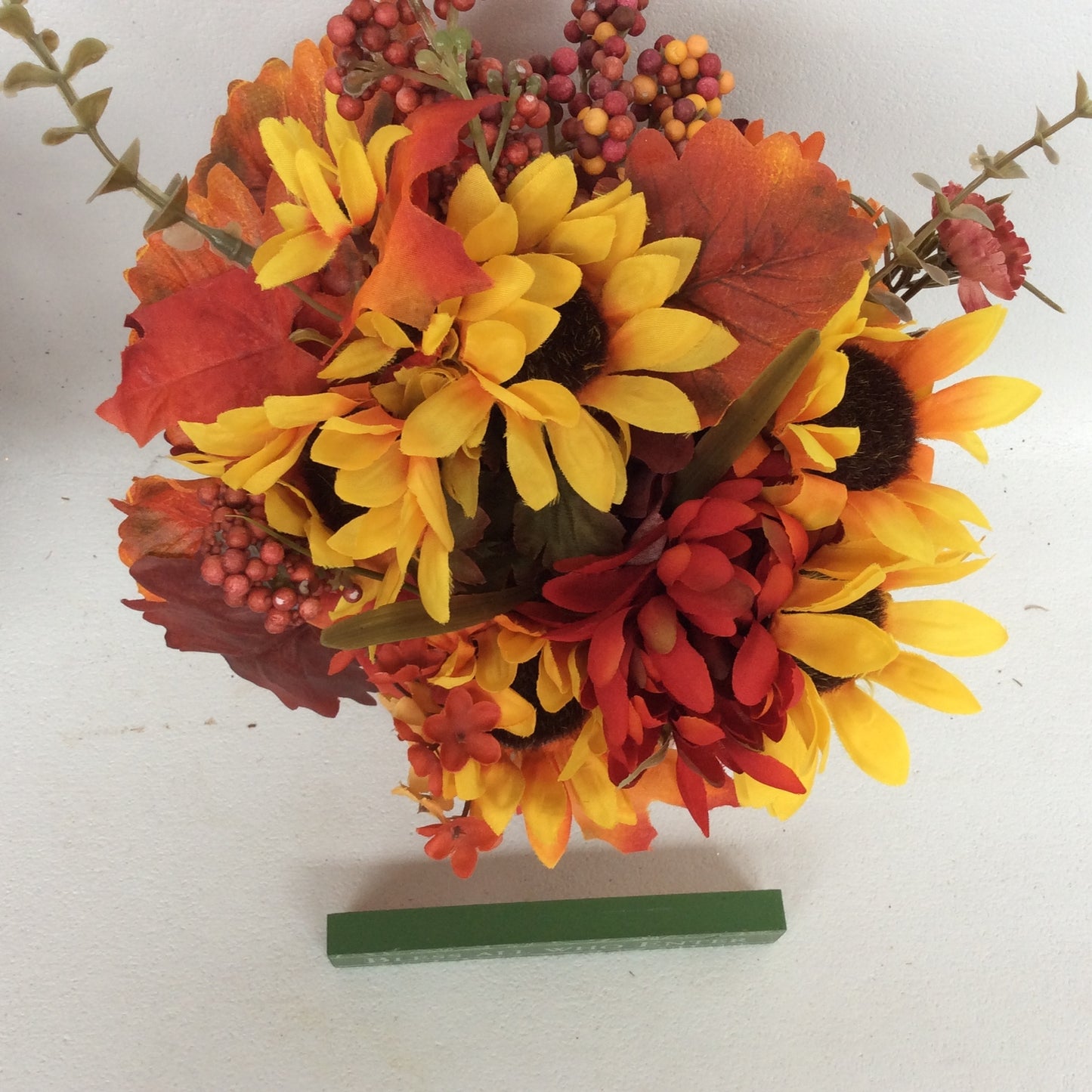 AGD Fall Decor - Owl Tin Filled Artificial Floral Display