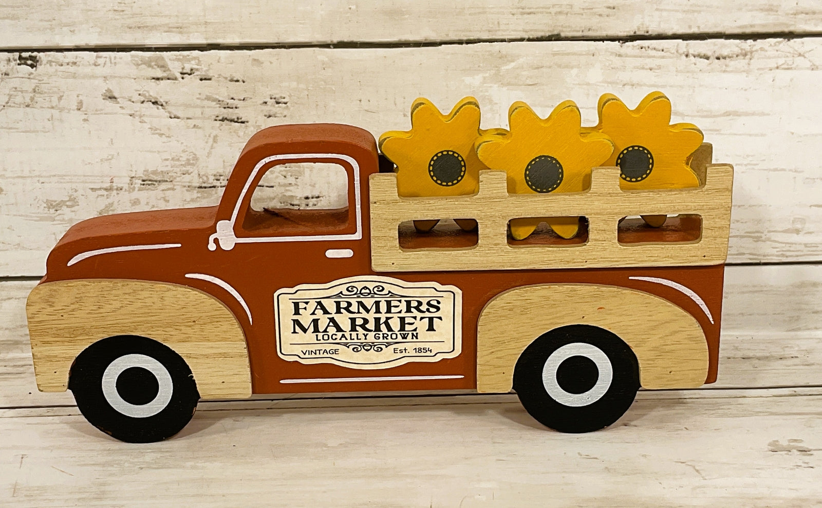 AGD Fall Decor - Farmers Market Stand Harvest Chunky Wood Truck