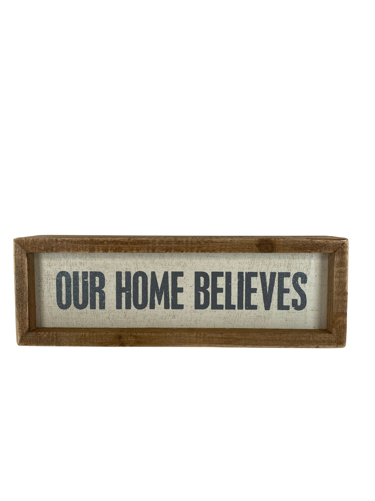 AGD Christmas Decor - Our Home Believes Baby Jesus Manger Signs 2pc