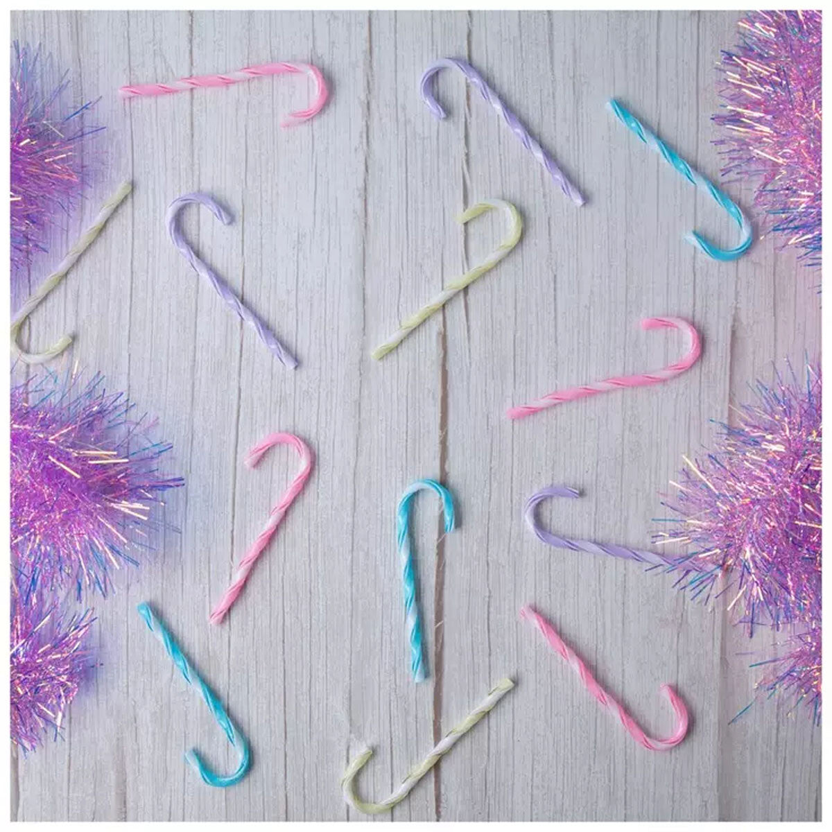HL Christmas Supply - Iridescent Pastel 5-inch Candy Cane 48pc Set