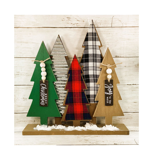 AGD Christmas Decor - Woodland Theme Tree Tabletop Scene
