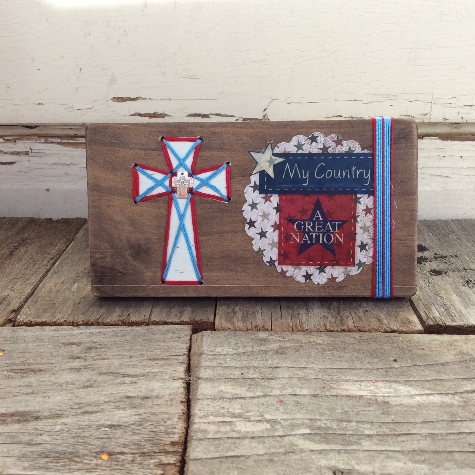 AGD Patriotic Decor - My Country A Great Nation Prim Decor