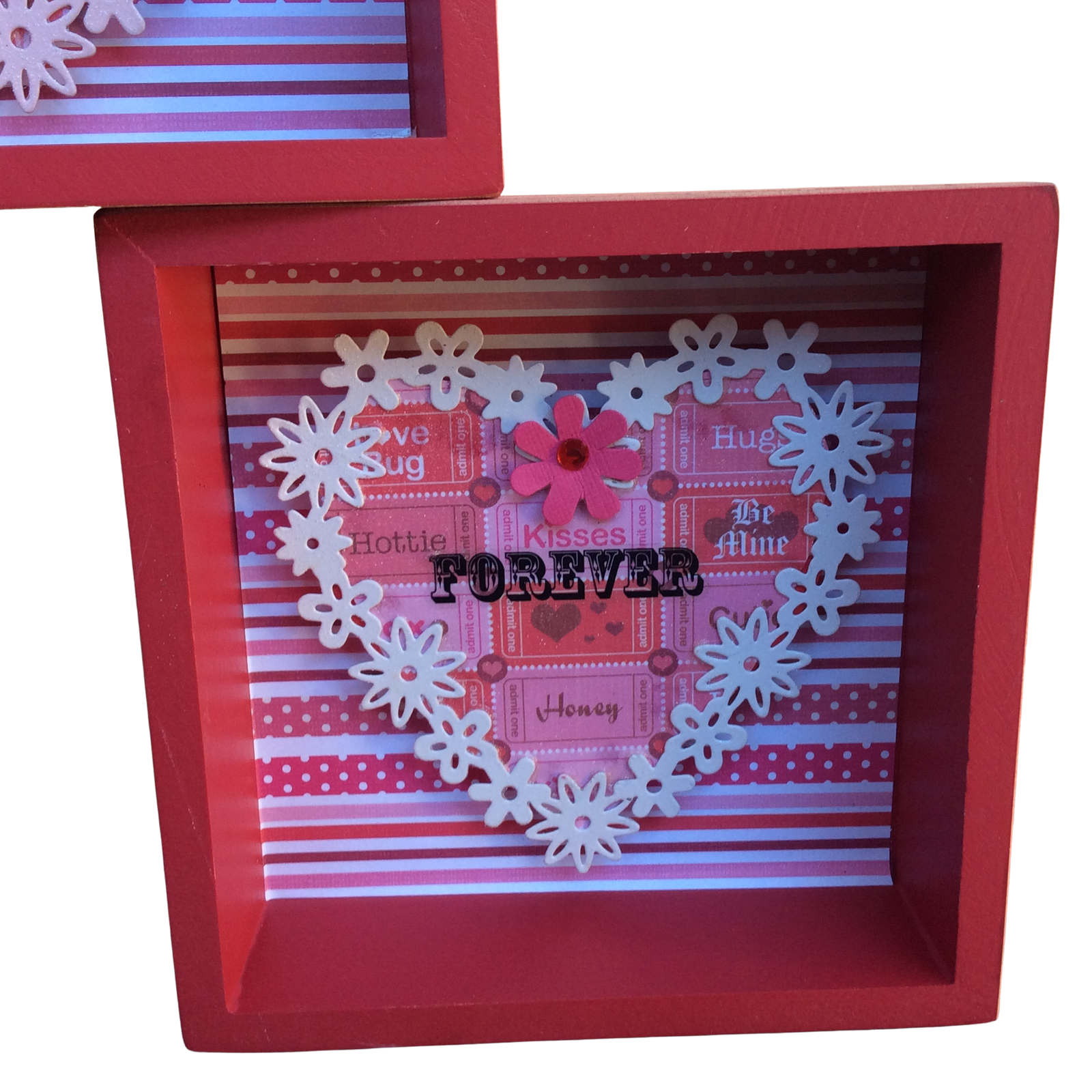 AGD Valentines Decor - Forever Truly So Sweet Collage Box Signs 3pc