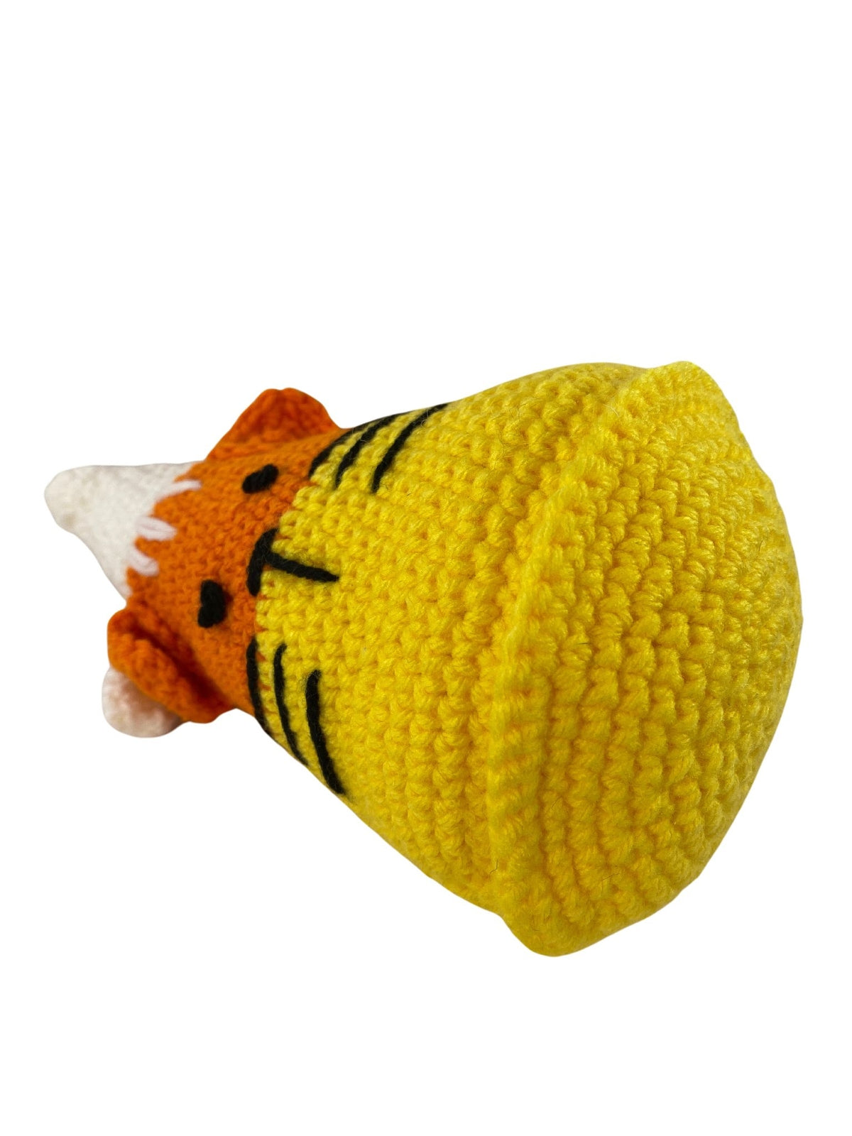AGD Halloween Decor - Crochet Candy Corn Cat 9inch tall