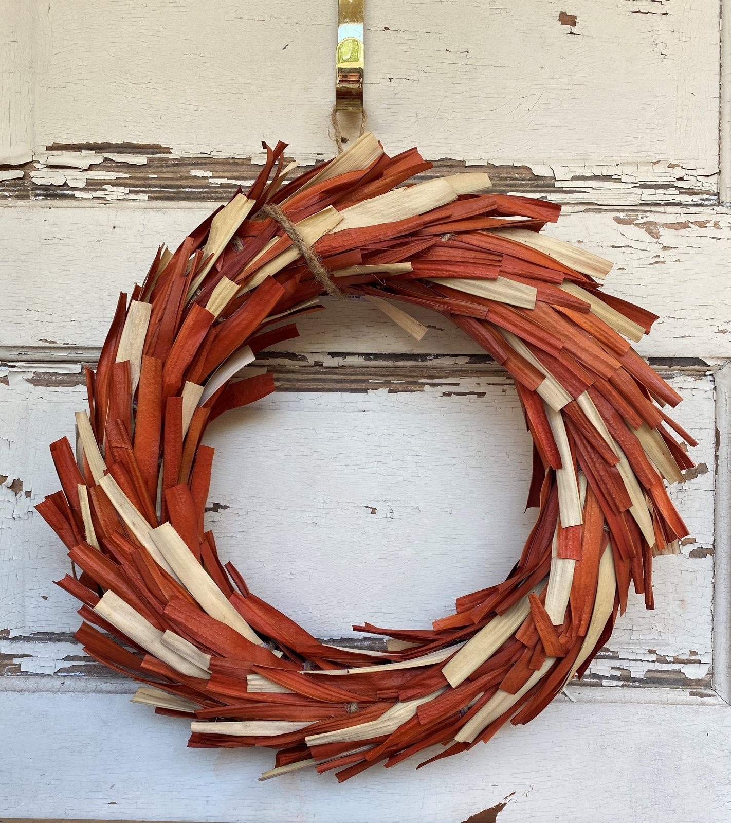 HL Fall Day Decor - Dried Plantain Leaf Leaves DIY Wreath