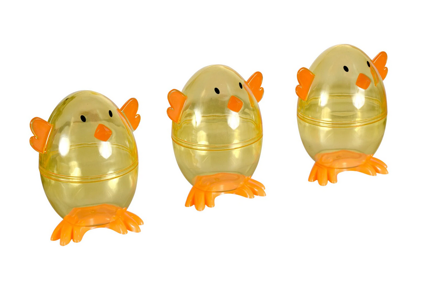 AGD Easter Craft Supply - Plastic Candy Egg Rabbit Carrot Containers 3pks