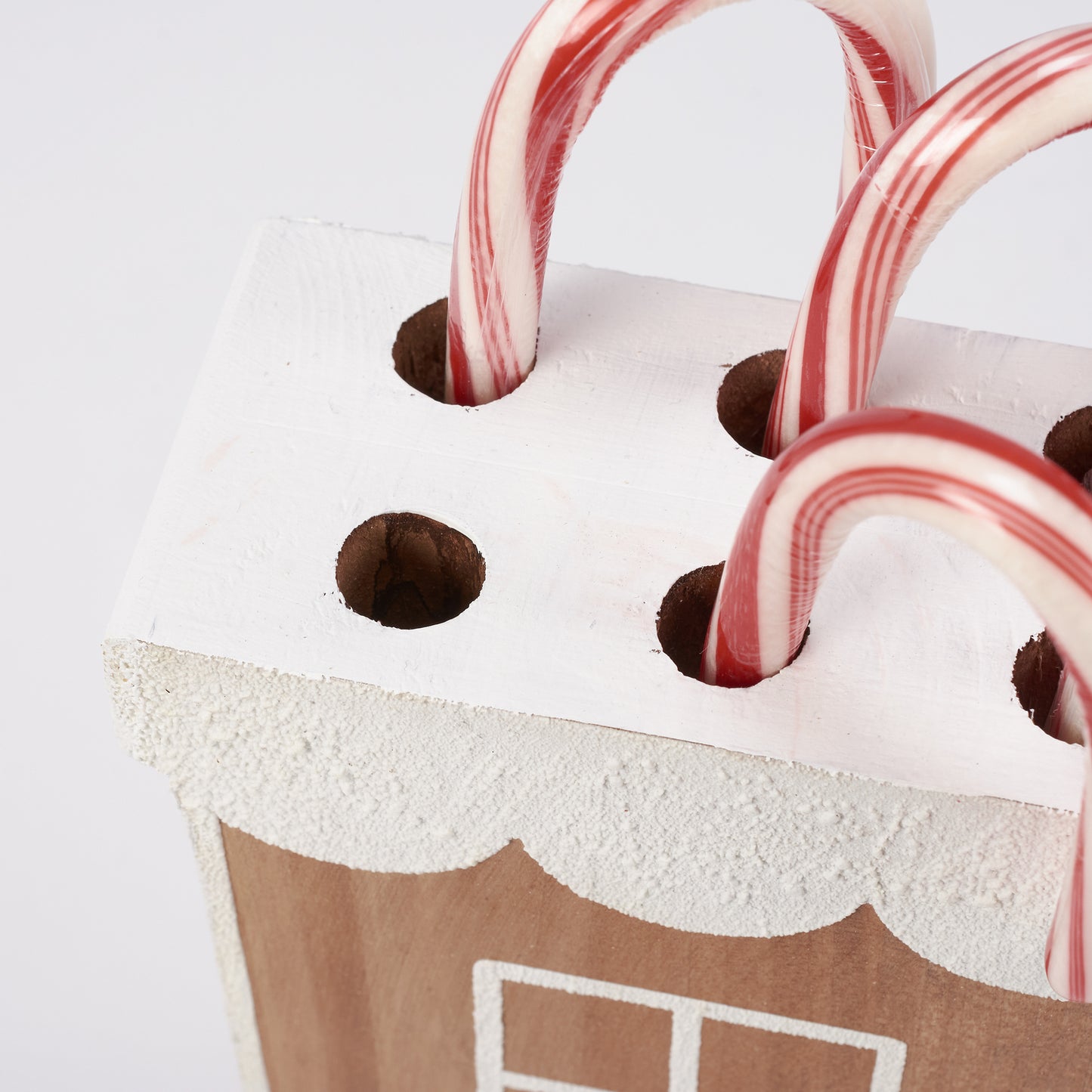 PBK Christmas Decor - Gingerbread Train Candy Cane Holder