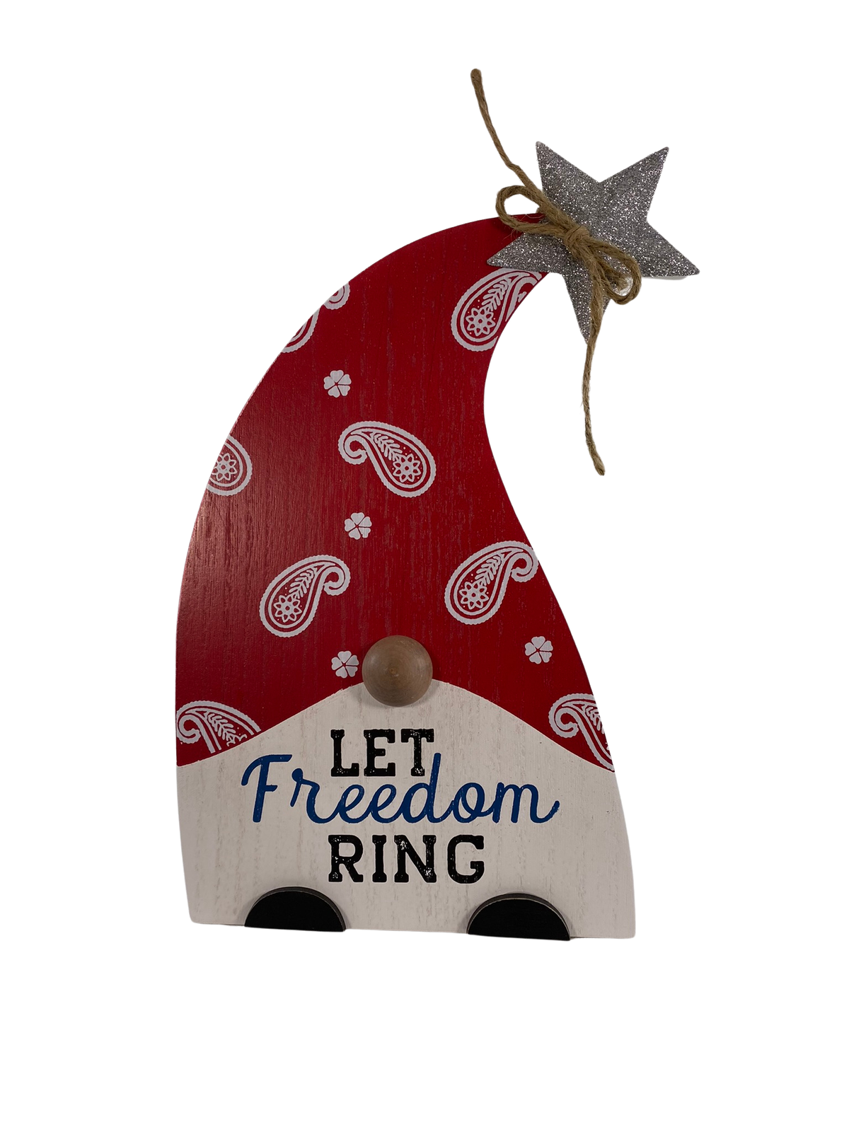 AGD Patriotic Decor - America Freedom Gnome Easel back Signs 2pc