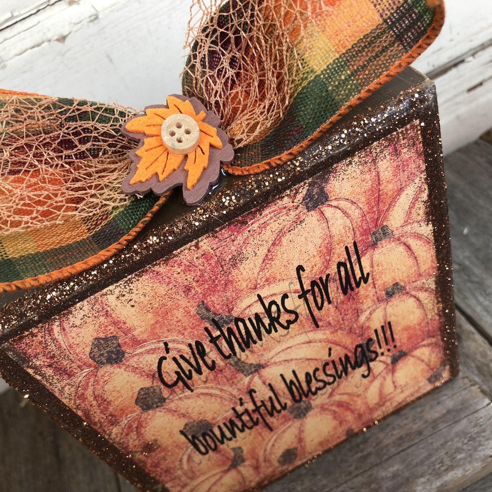 AG Designs Fall Decor - Give Thanks Bountiful Blessings #613/73