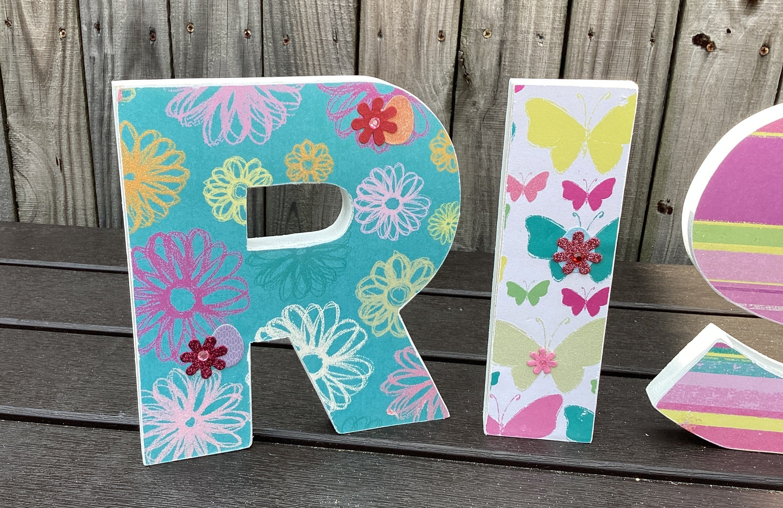 AGD Easter Decor - Chunky Wood RISEN Letter Word Tabletop Display