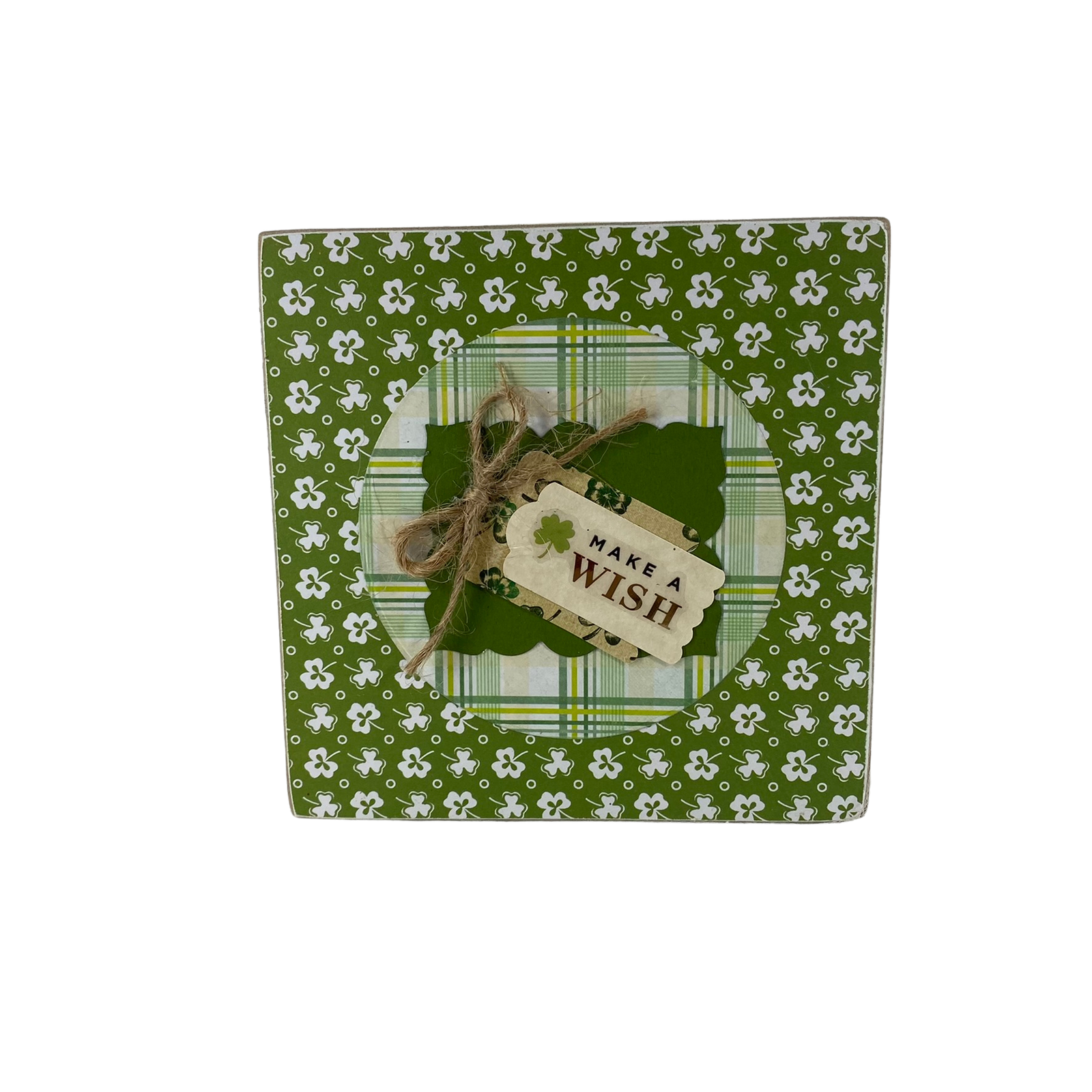 AGD St Patricks Decor - James 1:17 Make A Wish Box Sign