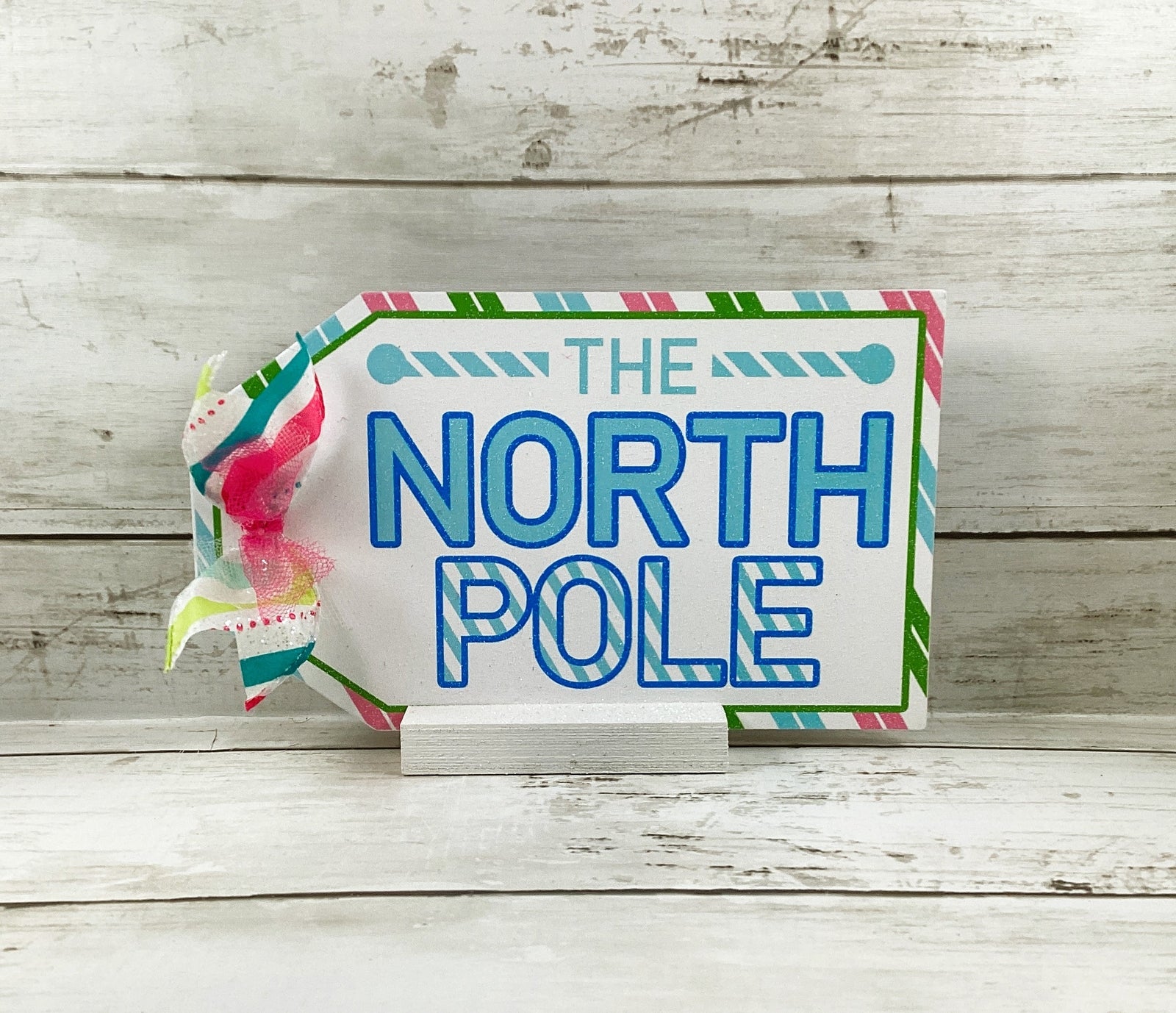 AGD Christmas Decor - Pastel Mid Century North Pole Reindeer Display 2pc