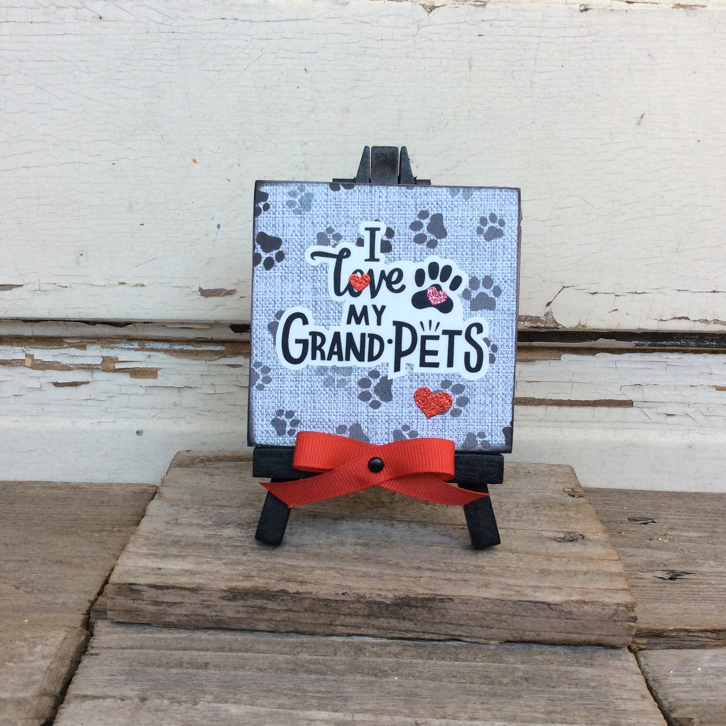 AGD Pet Gift - I Love My Grand Pets Easel Display